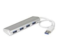 StarTech.com 4-Port Portable USB 3.0 Hub with Built-in Cable~4-Port Portable USB 3.0 Hub with Built-in Cable - 5Gbps
