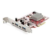 StarTech.com 4-Port USB PCIe Card - 10Gbps USB PCI Express Expansion Card w/ 2 Controllers - 2x USB-C & 2x USB-A ports (USB 3.2/3.1 Gen 2) - USB/USB-C PCI-e Card - Full Profile