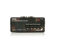 StarTech KVM Switch SV411KUSB – 4-Port USB with Audio & Cables – Black