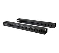 StarTech 40U Vertical Cable Manager, Finger Ducts, 2-Pack 91cm (CMVER40UF) | 2-pack 20U vertical cable organiser panels, Rack-mount cable raceway, Finger ducts, 2x 91cm (3ft) wire organisers, 19in rack