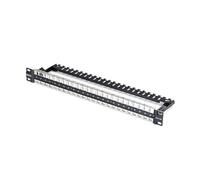 StarTech 48 Port 1U Blank Keystone Patch Panel with Cable Management Bar, Rackmount Cat6 Patch Panel for RJ45 STP Ethernet Network Jacks