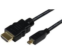 StarTech.com 1m Micro HDMI to HDMI Cable with Ethernet - 4K 30Hz Video - Durable High Speed Micro HDMI Type-D to HDMI 1.4 Adapter Cable/Converter Cord - UHD HDMI Monitors/TVs/Displays - M/M
