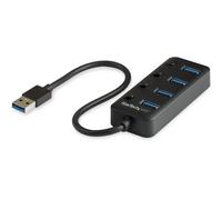 StarTech 4Port USBA Hub 5Gbps with PerPort Switches, LEDs HB30A4AIB