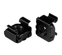 StarTech 50-Pack M6 Square Hole Cage Nuts & Tool, Black Steel, 19in