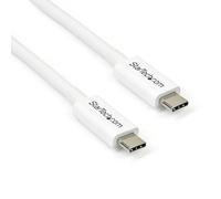 StarTech.com Thunderbolt 3 Cable - 40Gbps - 0.5m - White - Thunderbolt, USB, and DisplayPort Compatible