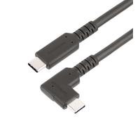 StarTech 50cm/1.6ft RightAngled USBC Cable, USB 10Gbps, 100W PD, Black