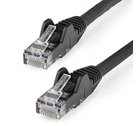 StarTech 50cm Cat6 Snagless Ethernet Cable, LSZH, Black (N6LPATCH50CMBK) | 100W PoE delivery, LSZH, Gold-plated RJ45, Patch Cable, Ethernet Cord, Low Smoke Zero Halogen, 250Mhz, UTP, 10Gbps