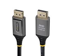 StarTech 50cm DisplayPort 2.1 Cable, VESA Certified DP80 DisplayPort Cable, Uncompressed 10K/8K 60Hz, 16K 60Hz/8K 240Hz w/DSC 1.2a, DP 2.1 Monitor Cord