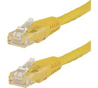 StarTech 50ft CAT6 Ethernet Cable - Yellow CAT 6 Gigabit Ethernet Wire -250Mhz 100W PoE RJ45 UTP Molded Network Patch Cord with Strain Relief (C6PATCH50YL)