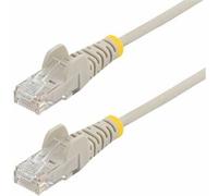 StarTech.com 5m Gray Slim CAT6 Ethernet Cable Snagless 100W PoE UTP LSZH 28AWG Pure Bare Copper Wire Slim RJ45 Network Patch Cord w/Strain Reliefs Individually Tested