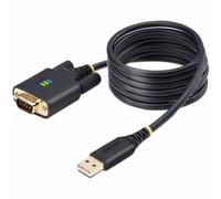 StarTech.com USB to Null Modem Serial Adapter Cable 6.6ft (2m) USB-A to RS232, FTDI, COM Retention