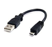 StarTech 6 inch Micro USB Cable - A to Micro B | Male to Male, Up to 480Mbps, Aluminium-mylar foil with braided shielding, USB 2.0 A male to Micro B male