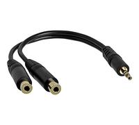 StarTech.com 6in Stereo Splitter Cable - 3.5mm Male to 2x 3.5mm Female