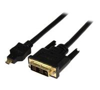 StarTech.com 6ft (2m) Micro HDMI to DVI Cable - Micro HDMI to DVI Adapter Cable - Micro HDMI Type-D Device to DVI-D Single Link Monitor/Display/Projector Video Converter Cord - Durable