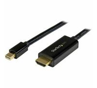 StarTech.com 6ft (2m) Mini DisplayPort to HDMI Cable - 4K 30Hz Video - mDP to HDMI Adapter Cable - Mini DP or Thunderbolt 1/2 Mac/PC to HDMI Monitor/Display - mDP to HDMI Converter Cord