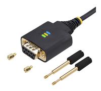 StarTech 6ft (2m) USB to Null Modem Serial Adapter Cable, COM Retention, FTDI, USB-A to RS232, LED Indicators, Changeable DB9 Screws Nuts