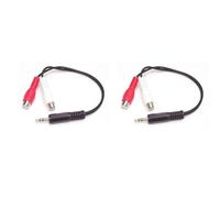 StarTech 6in 3.5mm to RCA Audio Y-Cable, Male to 2x RCA Female (MUMFRCA) (Pack of 2)