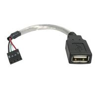 Startech 6In Usb 2.0 Cable Usb A To Usb 4 Pin Header F/F Usb A Female To Motherb