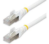 StarTech.com 7.5m CAT6a Ethernet Cable - White - Low Smoke Zero Halogen (LSZH) - 10GbE 500MHz 100W PoE++ Snagless RJ-45 w/Strain Reliefs S/FTP Network Patch Cord