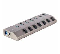 StarTech USB-C Hub 7-Port (5G7AIBS-USB-HUB-EU) USB 3.0 5Gbps, On/Off Switches, Powered, Space Gray