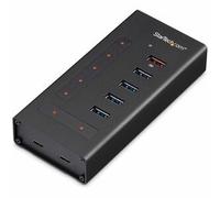 StarTech.com 7 Port USB C Hub - USB Type-C to 2x USB-C/5x USB-A - Commercial Metal USB 3.0 Hub - SuperSpeed USB 3.2 Gen 1 (5Gbps) - Self Powered - BC 1.2 Fast Charge - Mountable/Rugged