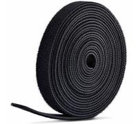StarTech.com 75ft (22.8m) Hook and Loop Roll, 0.5in Wide, Black, Cut-to-Size Reusable Cable Ties, Fastener Tape, Bulk Roll