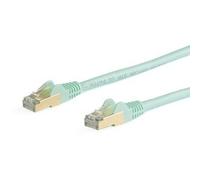 StarTech.com 7m CAT6a Ethernet Cable - 10 Gigabit Shielded Snagless RJ45 100W PoE Patch Cord - 10GbE STP Network Cable w/Strain Relief - Aqua Individually Tested/Wiring is UL Certified/TIA