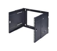 StarTech 8U 2-Post Wall-Mount Rack, Adjustable Depth, 88lb (WALLMOUNT8-HAF) | For 19in server, Data and networking equipment, EIA-310 compliant, Fold-out sides, Wood stud screws