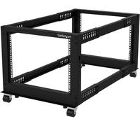 StarTech 8U 4-Post Server Rack, 19in Open Frame Rack with 40in (101cm) Mounting