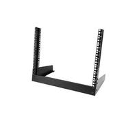 StarTech.com 2-Post 8U Desktop Server Rack, Small Open Frame 19in Computer Rack, Compact Network Rack for AV / Studio / Data / IT Equipment - Free Standing Two-Post Home/Office Rack