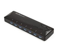 StarTech 9-Port USB-A Hub 5Gbps with 2 Fast-Charge Ports (ST93007U2C) | 7x data plus 2x 2.4A fast-charge ports, BC 1.2, Apple and Samsung Galaxy, Sl ompact design