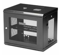 StarTech 9U Wall-Mount Cabinet, 19in, 2-Post, 15in Deep, 198lb (RK9WALM) | Enclosed locking server rack kit for IT data equipment, Max depth 15in, SPCC steel, Includes 1U shelf, Assembled