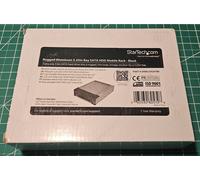 StarTech.com Black Aluminum 5.25in Rugged SATA Hard Drive Mobile Rack Drawer