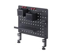 StarTech.com Clamp-On Pegboard 1612B-DESK-PEGBOARD – 16.5 x 12.5 in Steel Desktop Organizer, Black