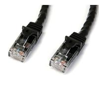 StarTech.com 50cm CAT6 Ethernet Cable - Black CAT 6 Gigabit Ethernet Wire -650MHz 100W PoE RJ45 UTP Network/Patch Cord Snagless w/Strain Relief Fluke Tested/Wiring is UL Certified/TIA