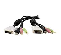 StarTech.com 1 5ft / 4m 4-in-1 USB Dual Link DVI-D KVM Switch Cable w/ Audio & Microphone (DVID4N1USB15)