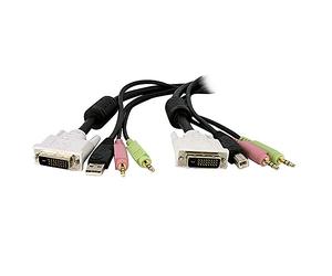 StarTech.com 1 5ft / 4m 4-in-1 USB Dual Link DVI-D KVM Switch Cable w/ Audio & Microphone (DVID4N1USB15)
