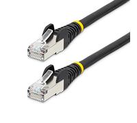 StarTech.com 1.5m CAT6a Ethernet Cable - Black - Low Smoke Zero Halogen (LSZH) - 10GbE 500MHz 100W PoE++ Snagless RJ-45 w/Strain Reliefs S/FTP Network Patch Cord