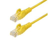 StarTech.com 1.5m Yellow Slim CAT6 Ethernet Cable Snagless 100W PoE UTP LSZH 28AWG Pure Bare Copper Wire Slim RJ45 Network Patch Cord w/Strain Reliefs Fluke Tested