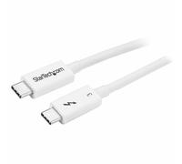 StarTech.com Thunderbolt 3 Cable - 40Gbps - 0.5m - White - Thunderbolt, USB, and DisplayPort Compatible
