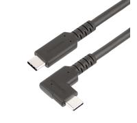 StarTech.com 1.6ft (50cm) Rugged Right Angle USB-C Cable USB 3.2 Gen 2 (10 Gbps) Full-Featured USB C to C Data transfer Cable 4K 60Hz DP Alt Mode 100W Power Delivery - 90 Degree USB Type-C Cable