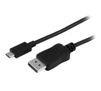 StarTech.com 6ft/1.8m USB C to DisplayPort 1.2 Cable 4K 60Hz - USB-C to DisplayPort Adapter Cable HBR2 - USB Type-C DP Alt Mode to DP Monitor Video Cable - Works w/ Thunderbolt 3 - Black
