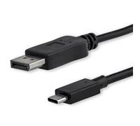 StarTech.com 6ft/1.8m USB C to DisplayPort 1.2 Cable 4K 60Hz - USB-C to DisplayPort Adapter Cable HBR2 - USB Type-C DP Alt Mode to DP Monitor Video Cable - Works w/ Thunderbolt 3 - Black