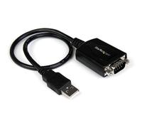 StarTech.com 1-Feet USB to RS232 Serial DB9 Adapter Cable with COM Retention ICUSB232PRO (Black)