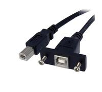 Startech.Com 1 Ft Panel Mount Usb B To B Cable
