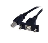 StarTech.com 1 ft Panel Mount USB B to B Cable