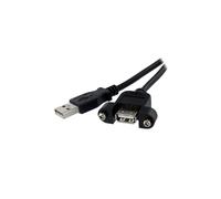 StarTech.com 1 ft Panel Mount USB Cable A to A - F/M