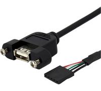 StarTech.com 1 ft Panel Mount USB Cable - USB A to Motherboard Header Cable Ada