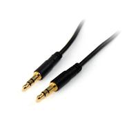 StarTech.com 1 ft Slim 3.5mm Stereo Audio Cable - M/M 3.5mm Male Male 0.3 m Blac