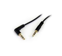 StarTech Slim 3.5mm Right-Angle Stereo Audio Cable MU1MMSRA - 1 ft - M/M